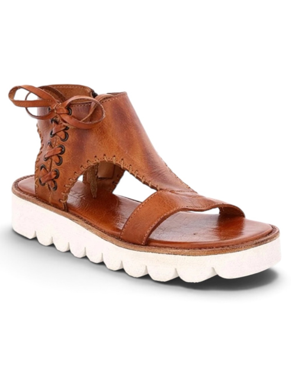 Bed Stu Zoe II Sandals In Pecan Brown Dip Dyed Leather